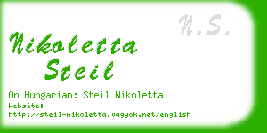 nikoletta steil business card